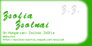 zsofia zsolnai business card